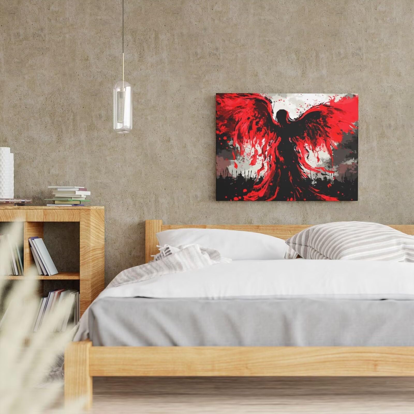 MK387 Malen-nach-Zahlen-Set für Erwachsene, Malen-nach-Zahlen-Set, Motiv: Engel zum Selbermachen, Acrylfarbe nach Zahlen für Erwachsene/Anfänger, Ölgemälde, Basteln für Zuhause, Wanddekoration – (90 x