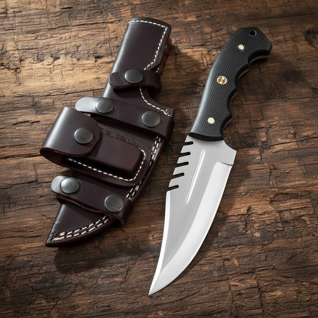 Poshland Custom Handmade D2 Steel 10 Inches Tracker Knife - Perfect Grip G10 Handle