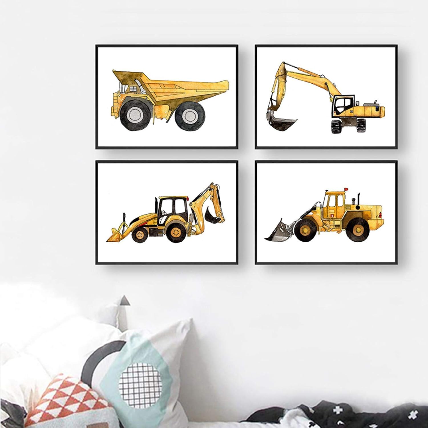 Youhu Construction Vehicle Wall Art Canvas Painting Truck