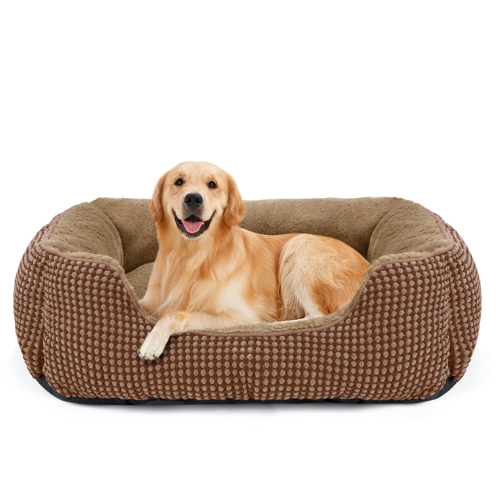 FURTIME Cuccia Cane Interno Taglia Grande, Cuccia per Cani Lavabile, Antiscivolo Cuscino per Cani Antiansia Letto Cane, 89x63x23cm