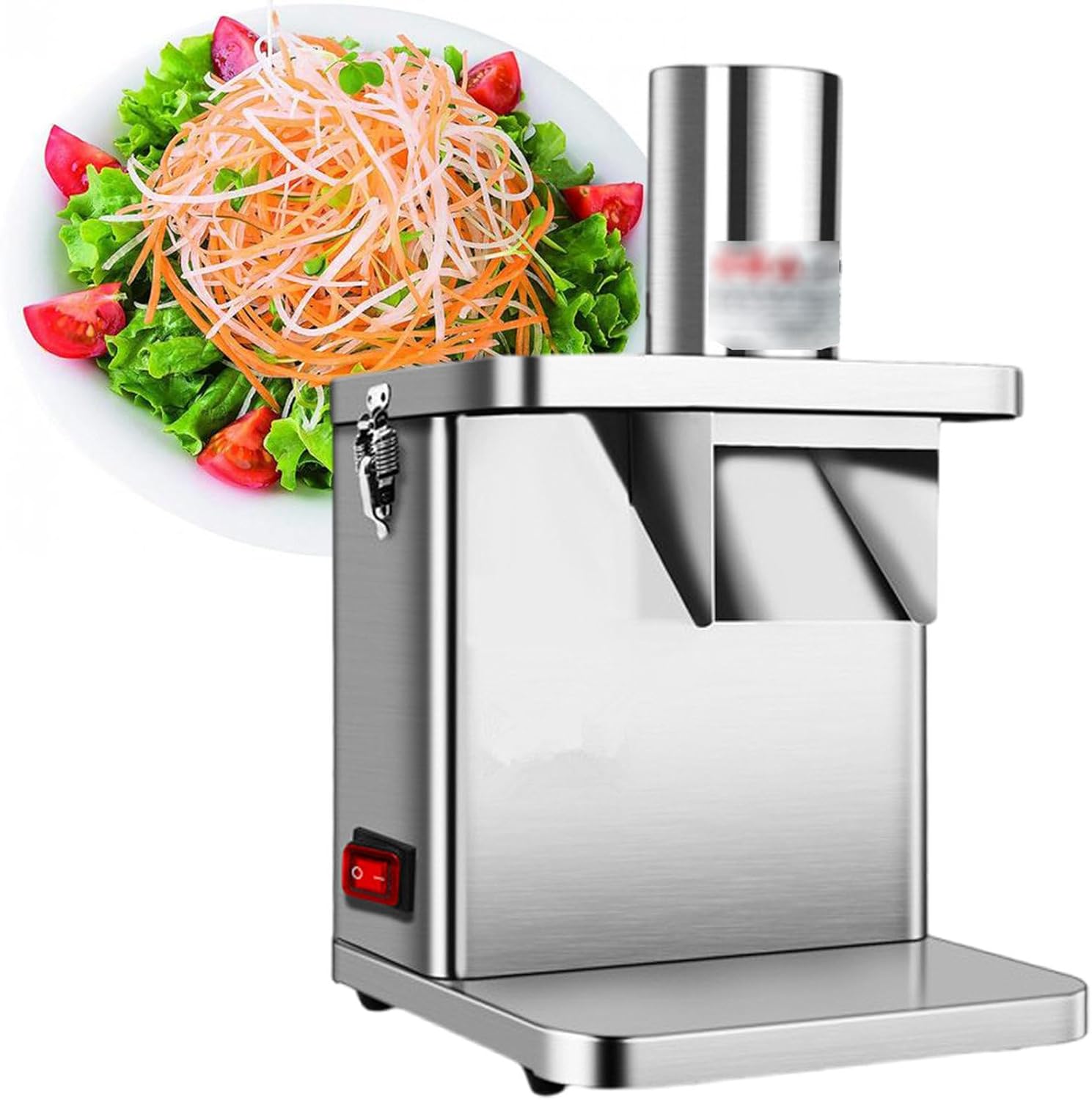 Commercial Food Processing Machine, High-Power Electric Vegetable Chopper, Stainless Steel Food Slicer with Uniform Thickness