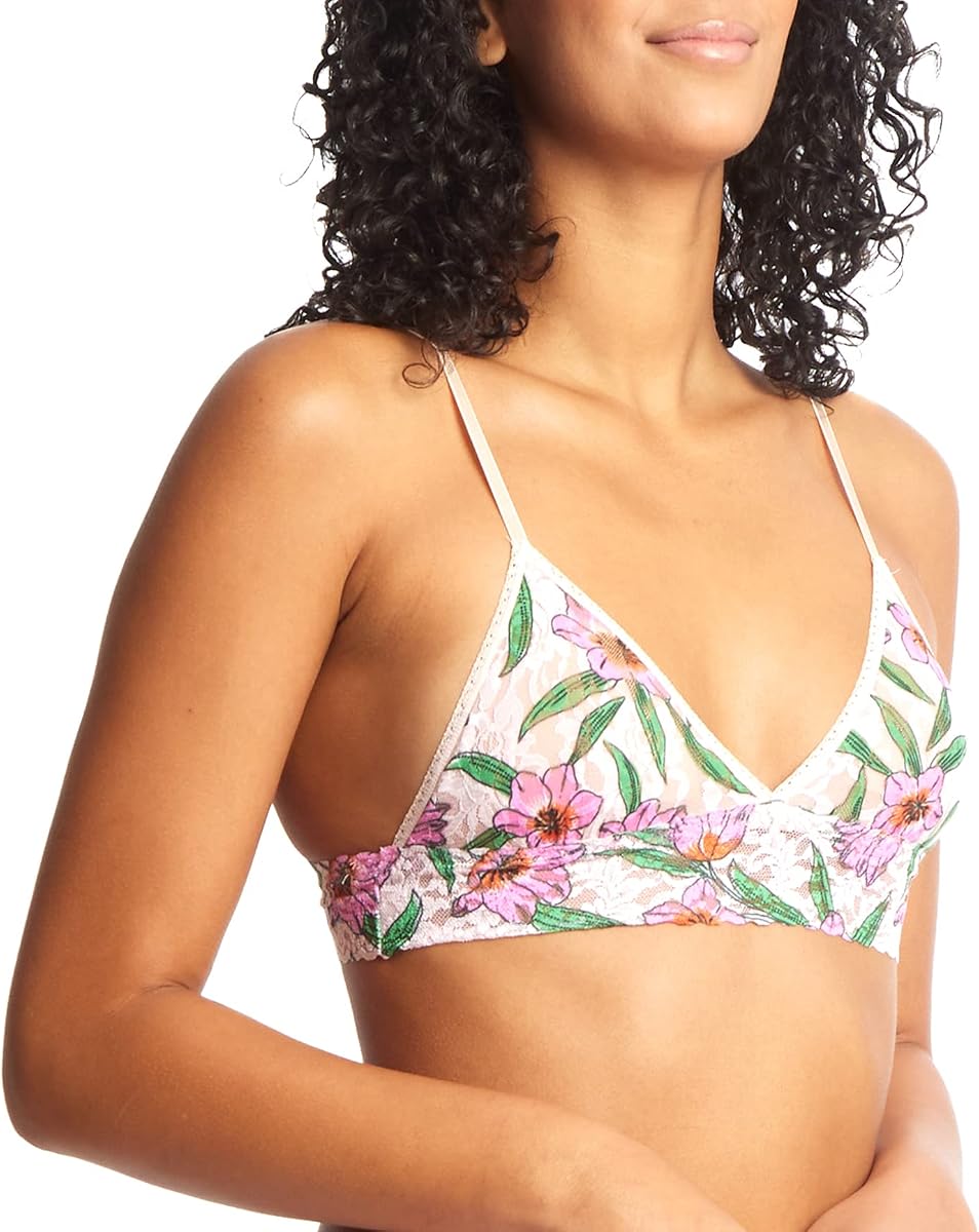 hanky panky Women's Memoir Padded Bralette, Memoir, Floral, Pink, S