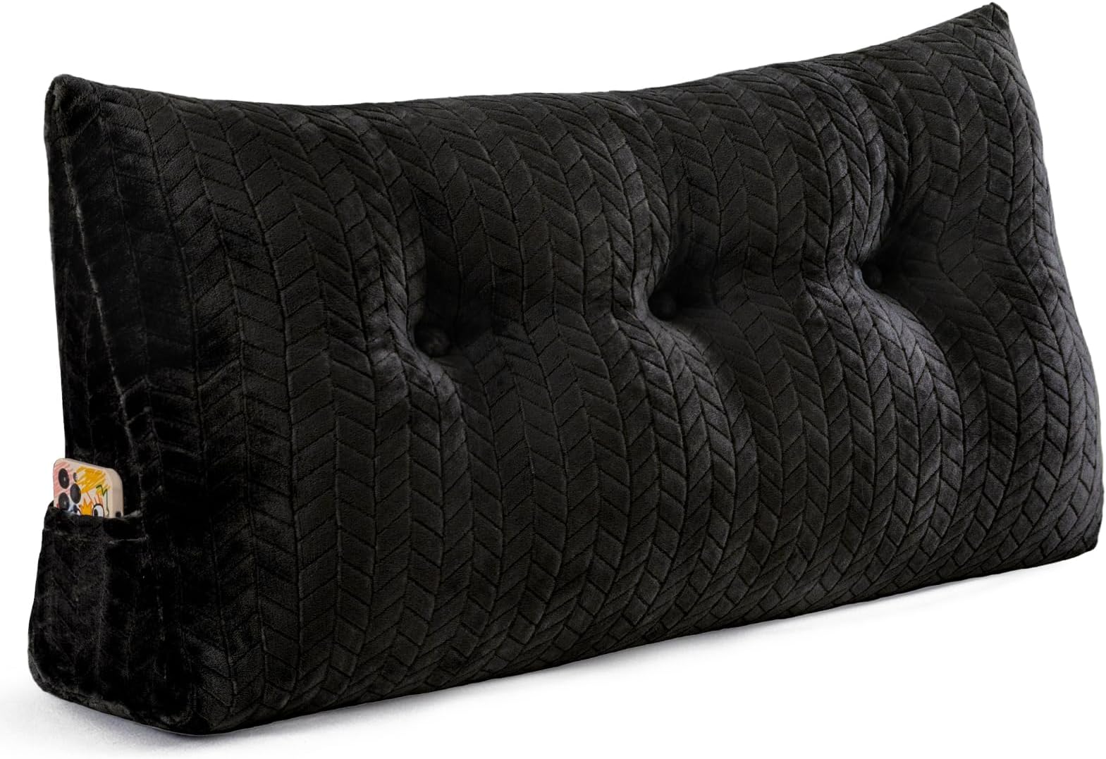 Large Bolster Triangular Headboard Pillow Large Reading Pillow Bed Wedge Pillow for Headboard Backrest Positioning Support Queen King with Removable Cover