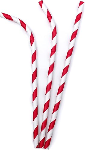 Preserve Pajitas compostables y flexibles, suministros de cocina, rojo