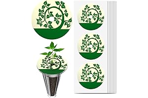 iDOO 102Pcs Seed Pot Labels Sticker, PVC Round Peel and Stick Hydroponic...