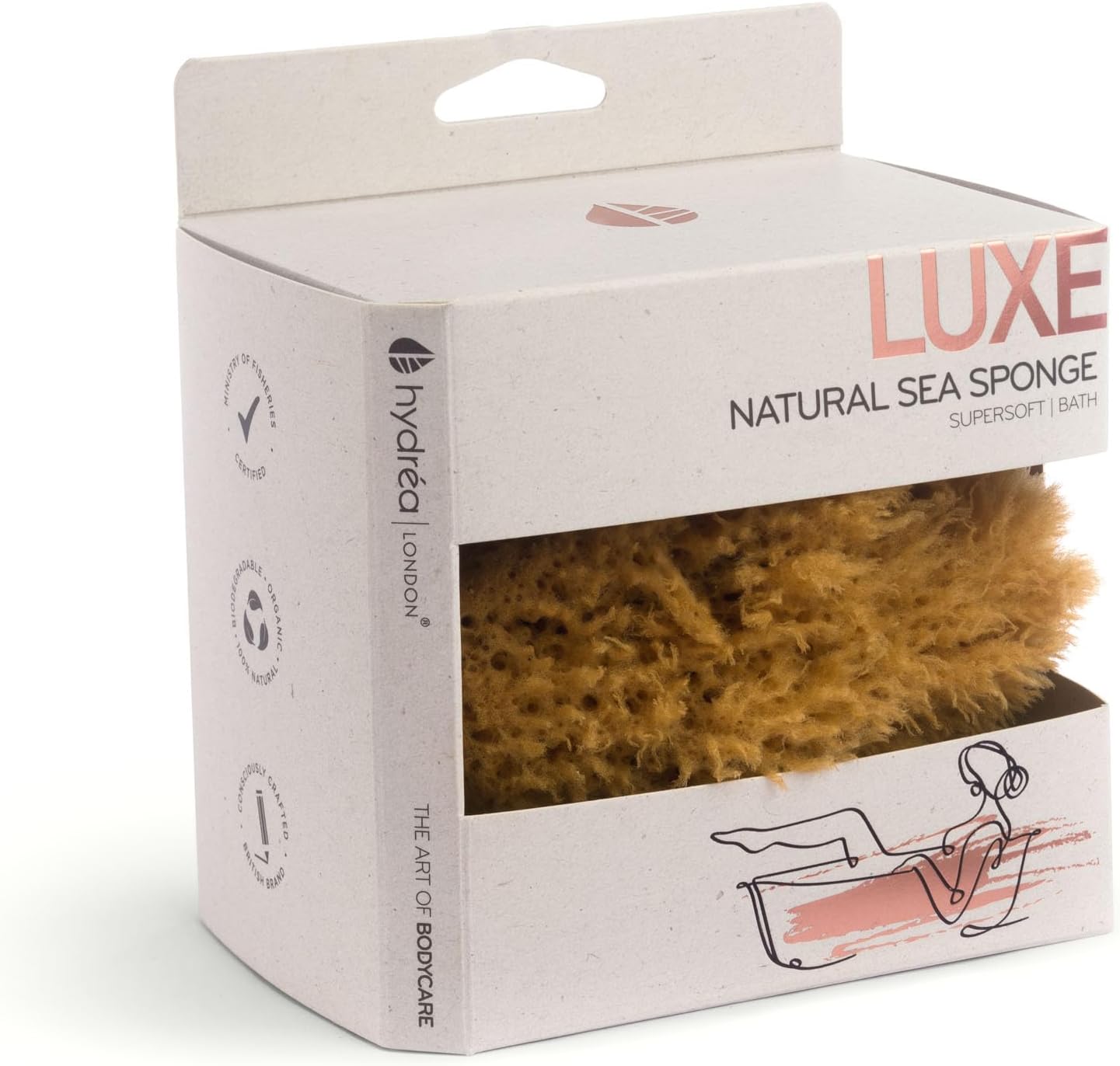 Natural Sea Sponge, Exfoliating Bahamas Grass Sponge 8.5cm