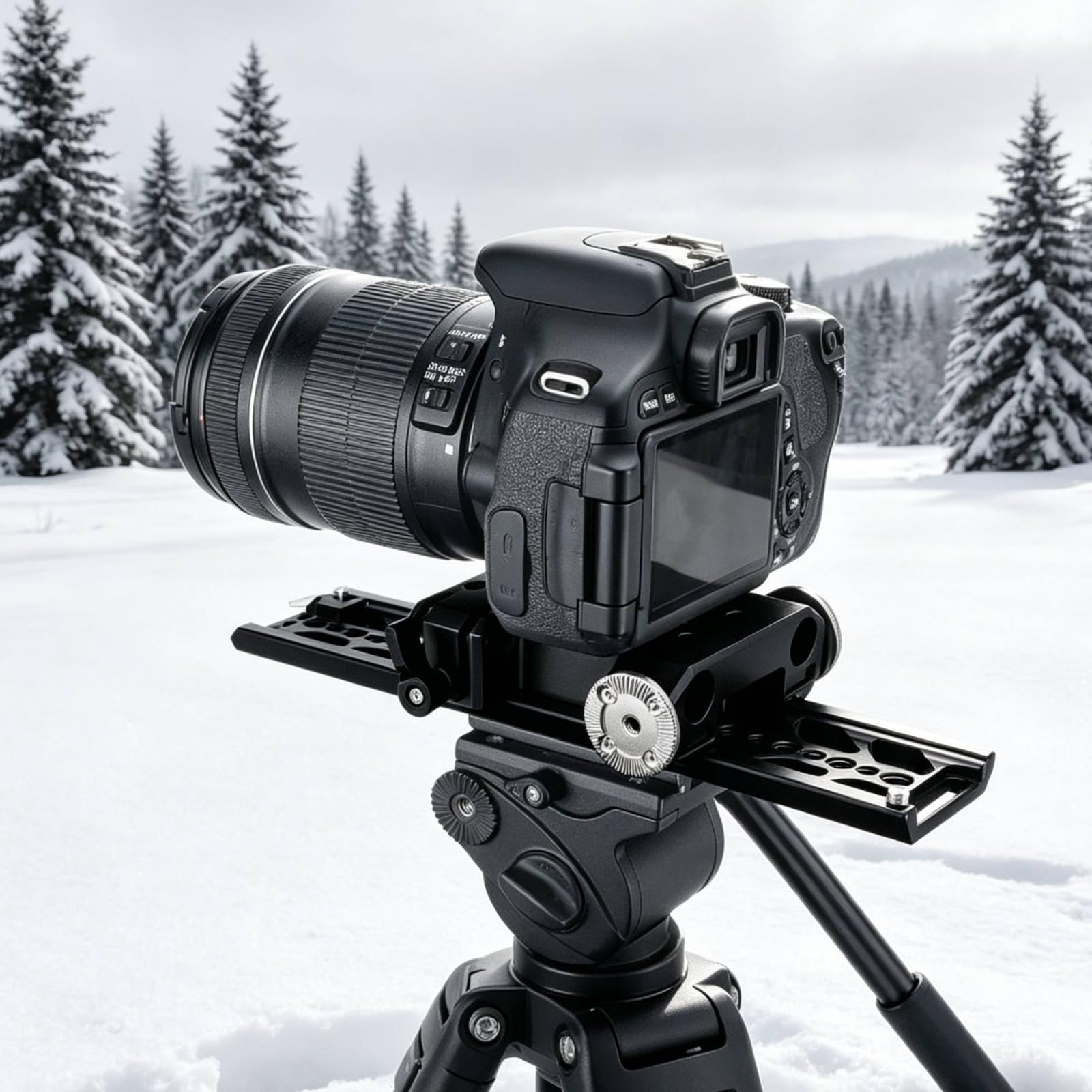 Base di Montaggio Fotocamera Piastra a Coda di Rondine 254cm con Sgancio Rapido Morsetto Doppi Barre 15mm Interasse 60mm Lega di Alluminio Acciaio
