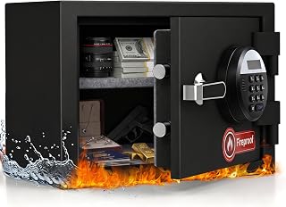 1.2 Cubic Feet Fireproof Safe Box, Fireproof Home Safe for Money, Jewelry, Documents and Valuables W/Digital Keypad, Alarm System, Removable Shelf, Home and Office Use Document Box