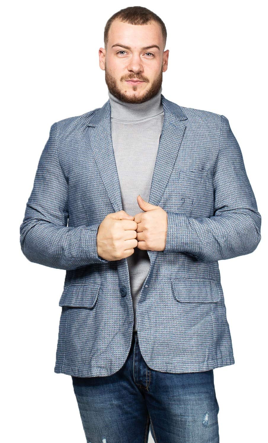 miniprice Men's Grey Cotton Blazer-picture-45