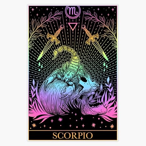 Zodiac sign dark gothic tarot card Scorpio Sticker Bumper Sticker Vinyl Decal 5