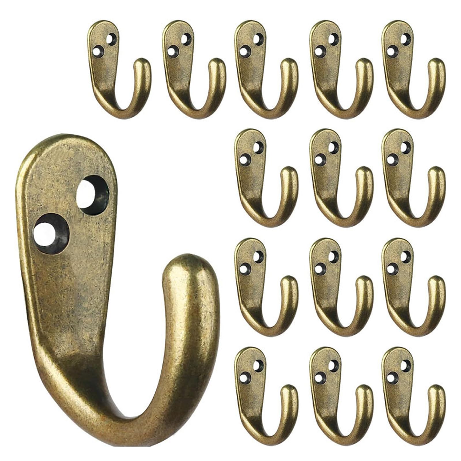 Jazuaiao Of 20 Multipurpose Wall Hook Heavy Duty Waterproof Rustproof Kirsite Hangers for Home Storage Applications Wall Hook