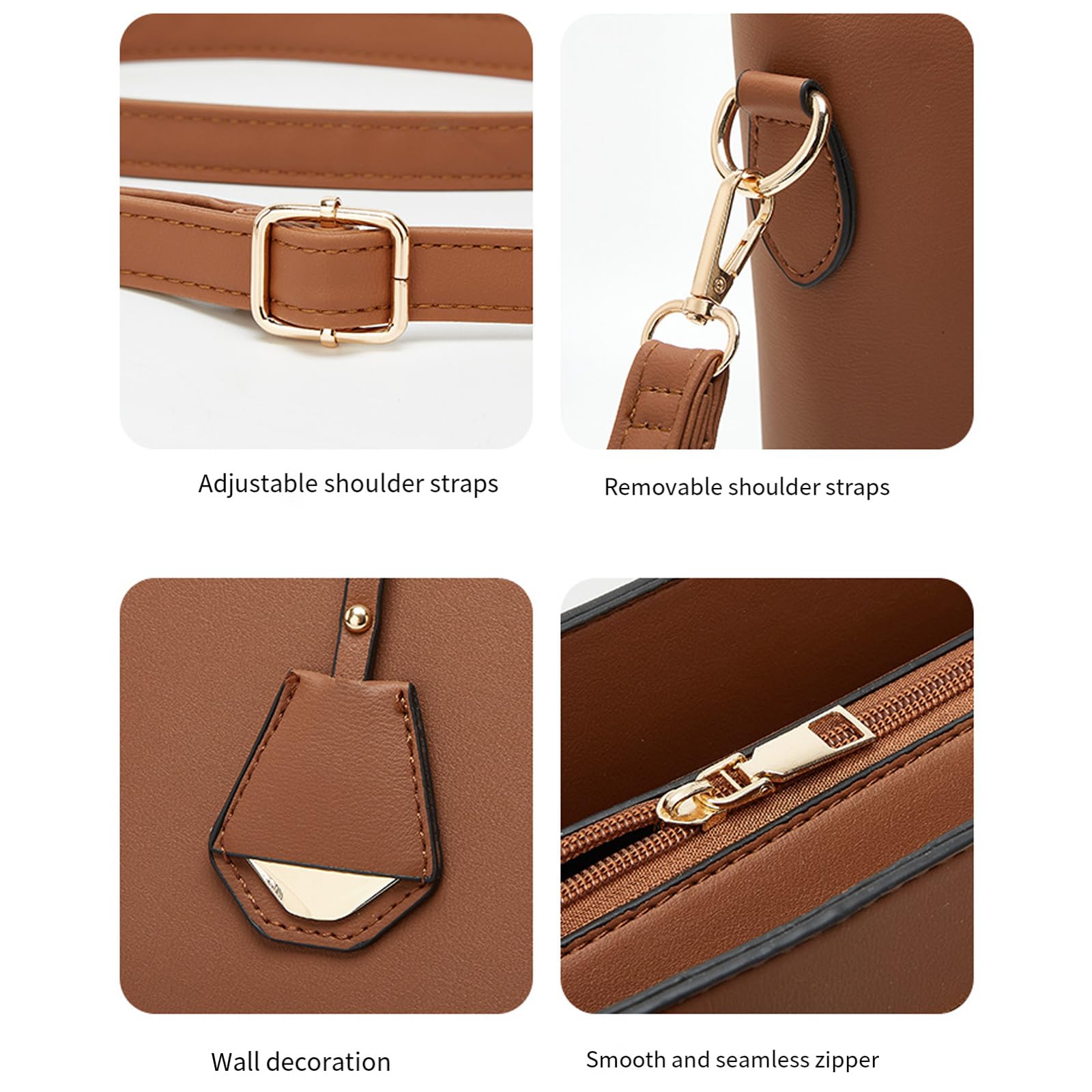Borsa a tracolla in PU morbido capacità Tasche multiple e tracolla regolabile Borsa a tracolla per uffici e uso quotidiano Lavoro capacità