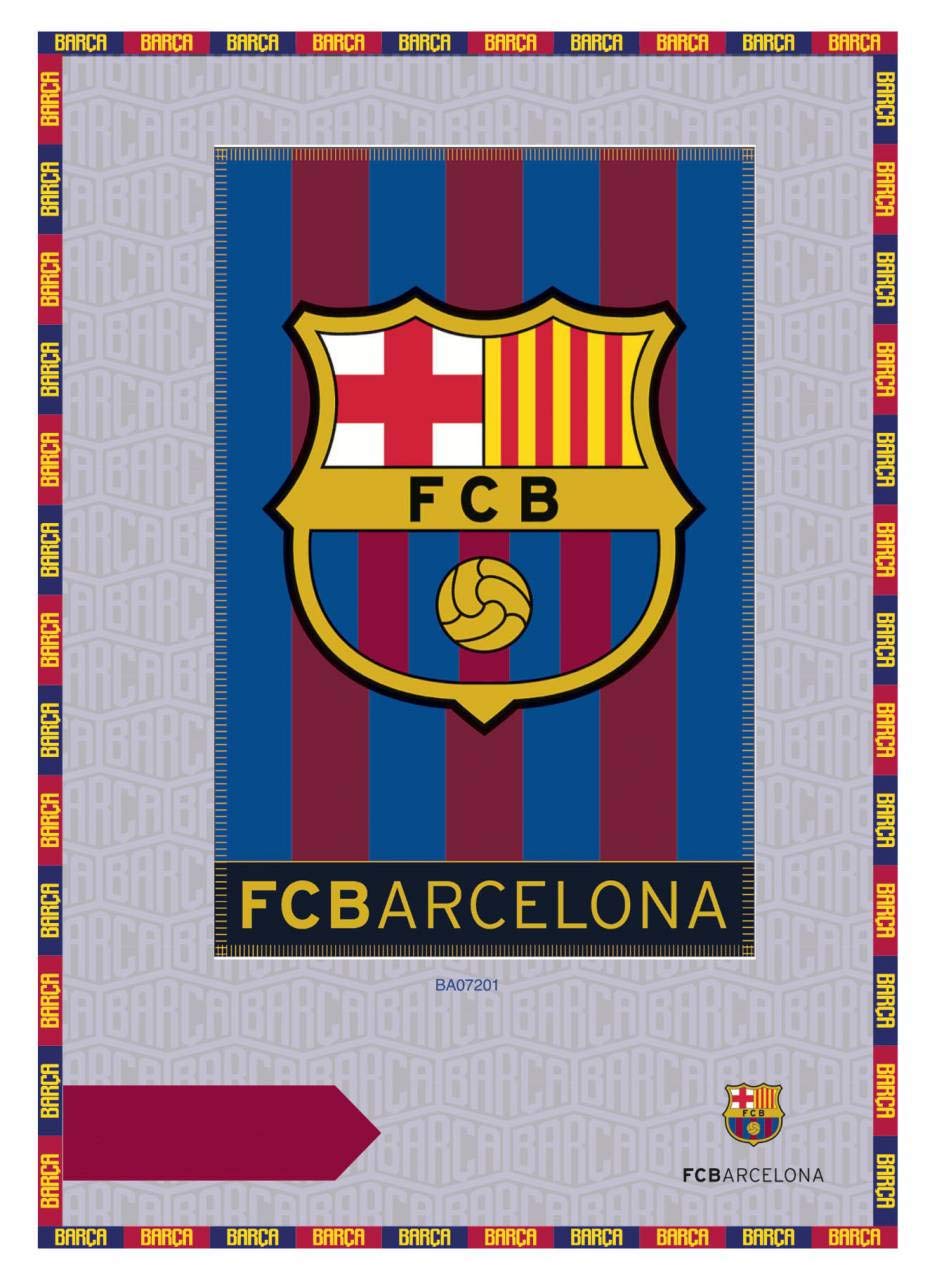 Manta Rachel F.C Barcelona 160x240 - Manta para Cama de 90 cm - Estampado Blaugrana con el Escudo del Barcelona
