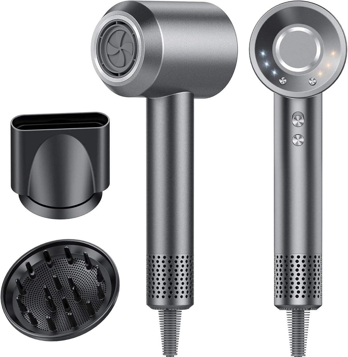 2026 Haartrockner, 160.000 U/min Hochgeschwindigkeits Ionen Föhn, Schnelles Trocknen, 200 Million Negativ Ionen Fön, 59dB geräuscharme Thermocontrol Haarföhn mit Diffusorr