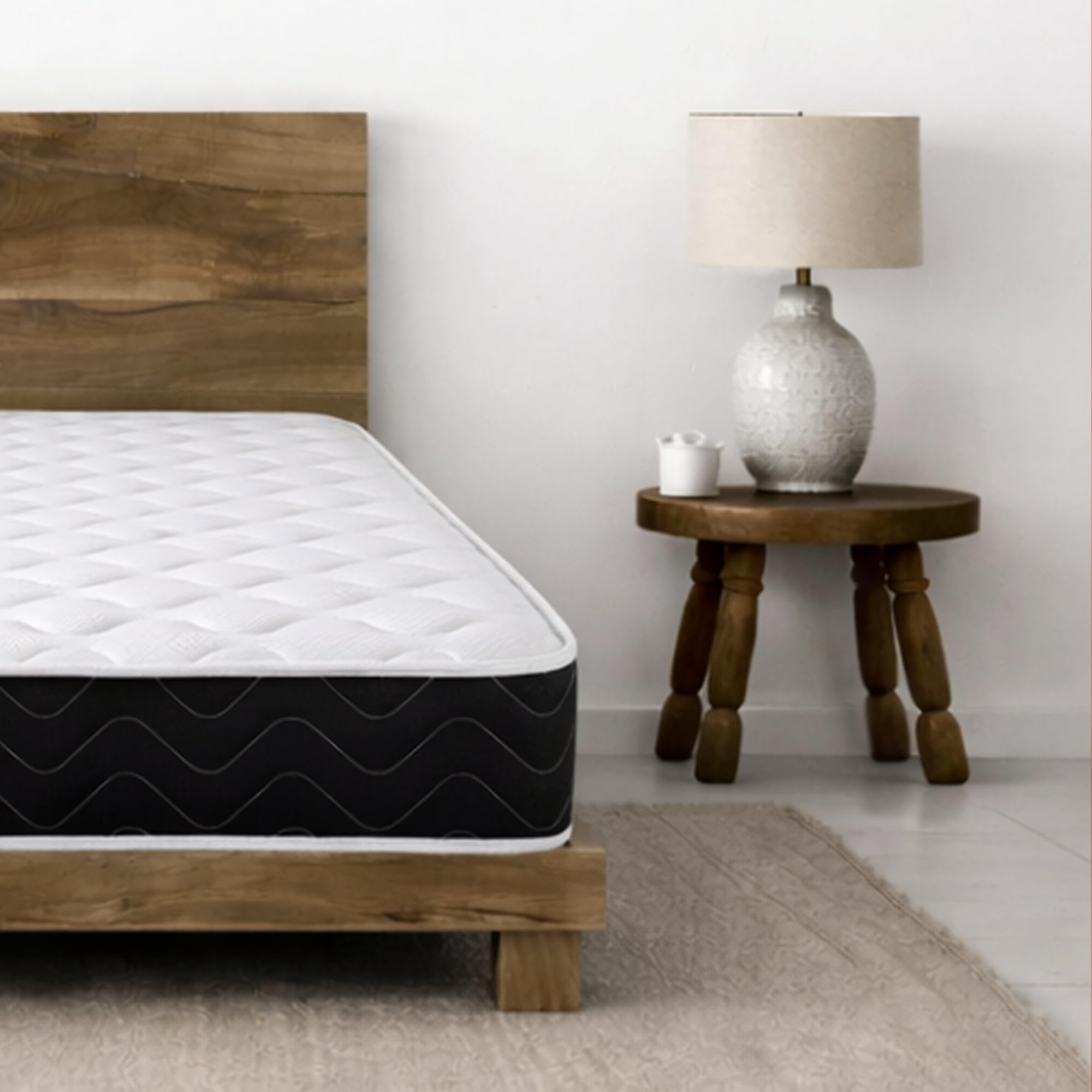 Starlight Beds 3FT Single Cooltouch Black Hybrid Memory Foam Innerspring Mattress - 18cm Depth - Soft Firmness