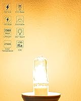 Vista 3 de JDE11 Bombillas Halógenas Mini Candelabra de 120V 100W, Bombilla T4 100W JD E11 Paquete de 4 (Bombilla LED E11 de Repuesto) 2700K Blanco Cálido