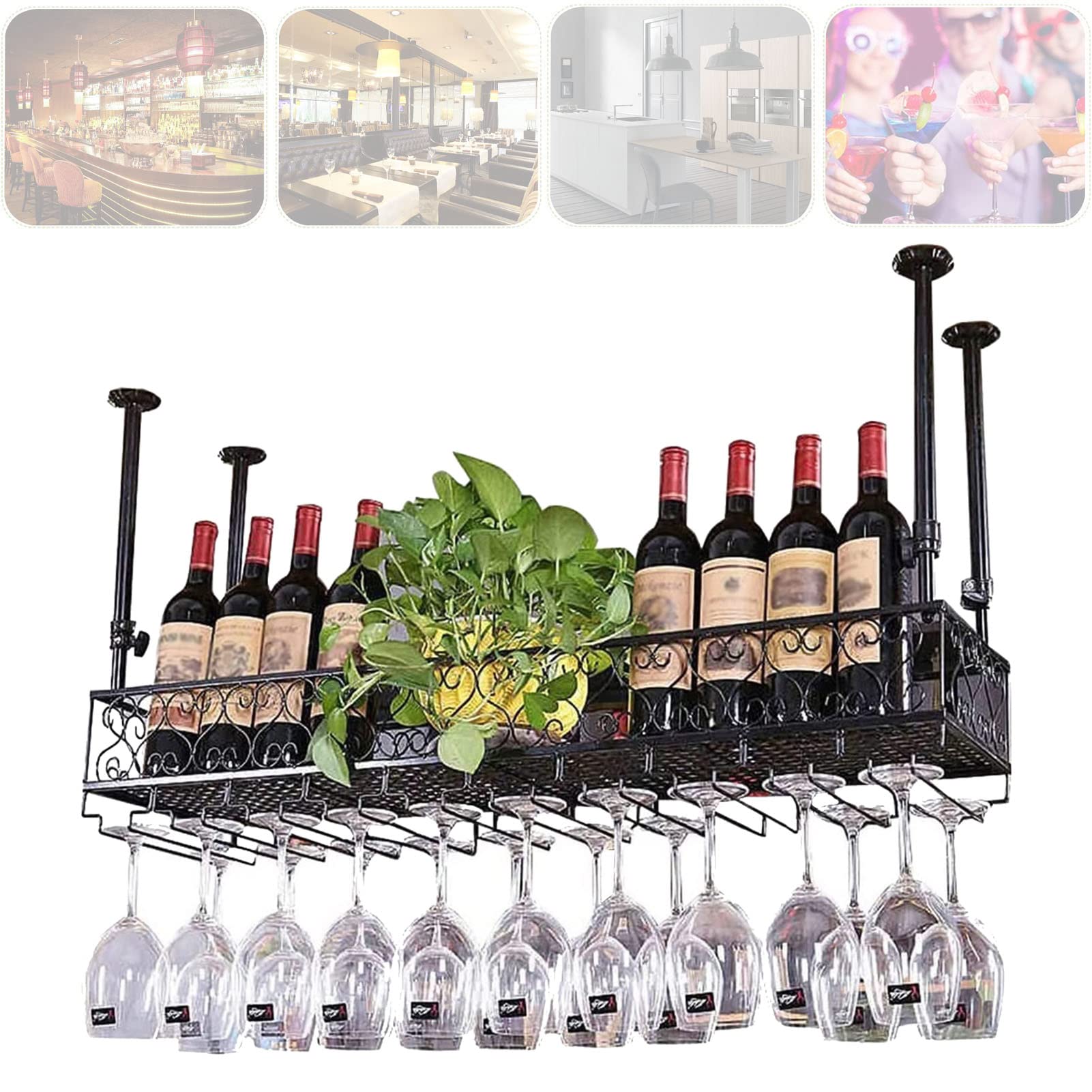 Présentoir à vin suspendu pour sublimer vos soirées et décorer avec vos photos de plantes