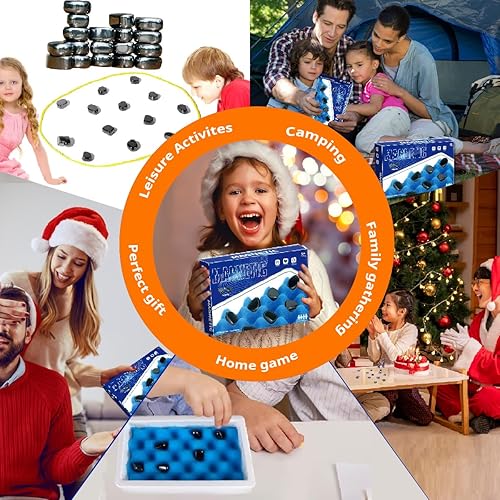 Miniatura 6 de Juego de ajedrez magnético con rocas, juego de ajedrez magnético, juegos de mesa de ajedrez de batalla, juegos de descompresiónrompecabezas, juegos