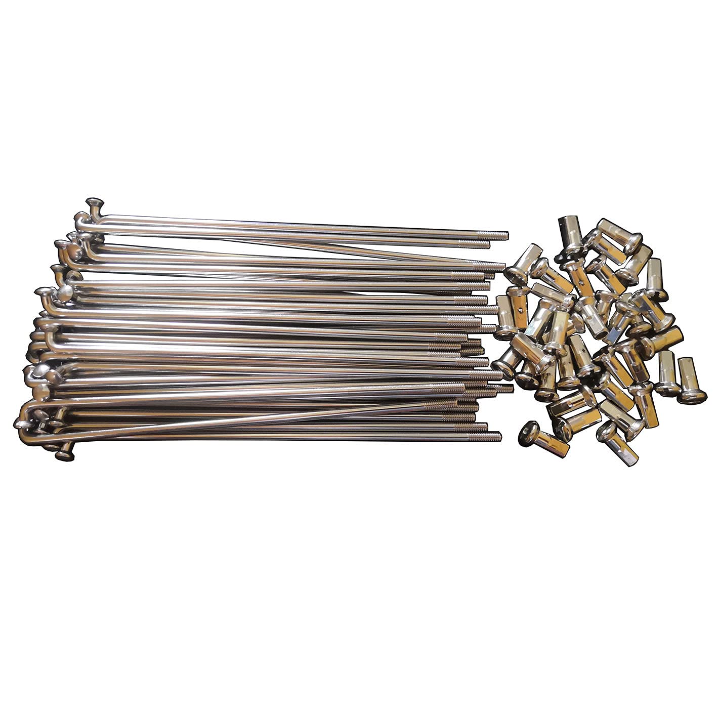 10 Gauge 304 Stainless Steel Electric Bicycle Spokes and Nipples 10G Silver Color E-Bike Spokes of Bag of 36 PCS Dia. About 3.2MM