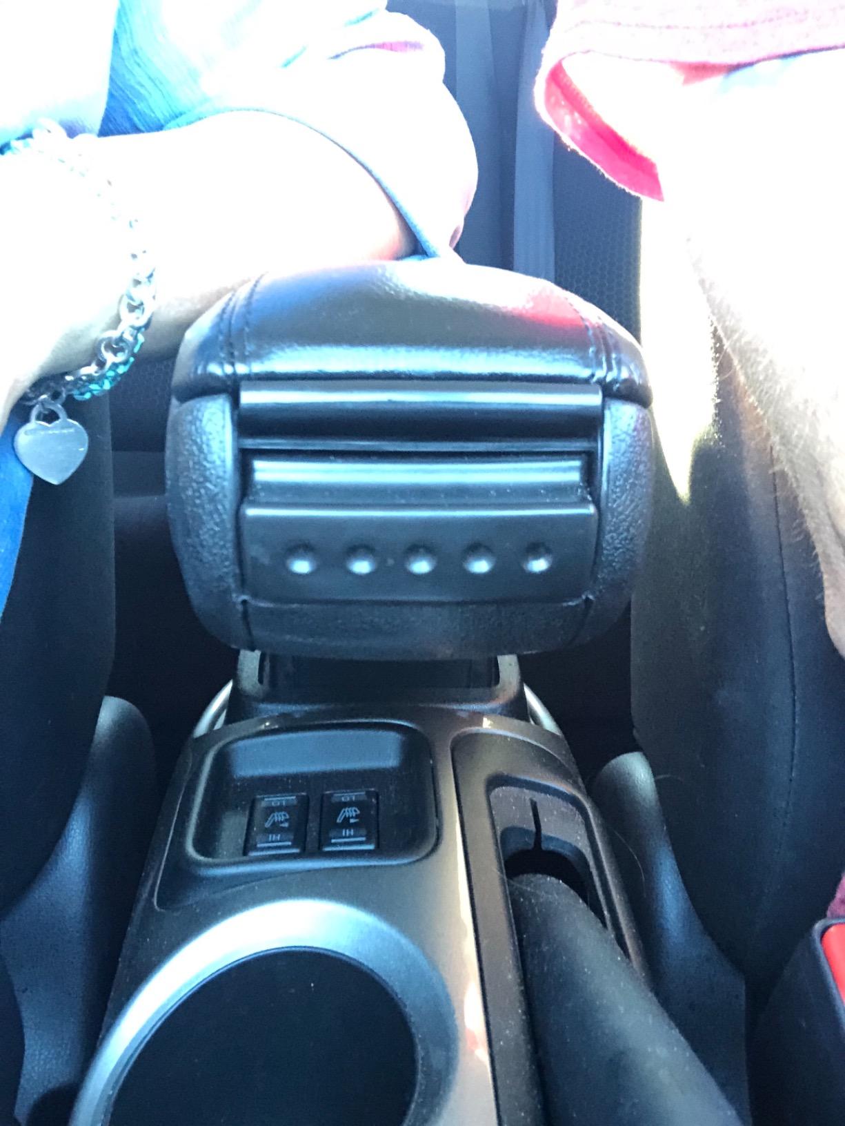 Armrest close-up view