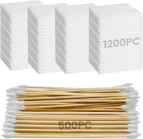 Gun Cleaning Kit - 2" Cleaning Patches and 6" Cotton Swabs