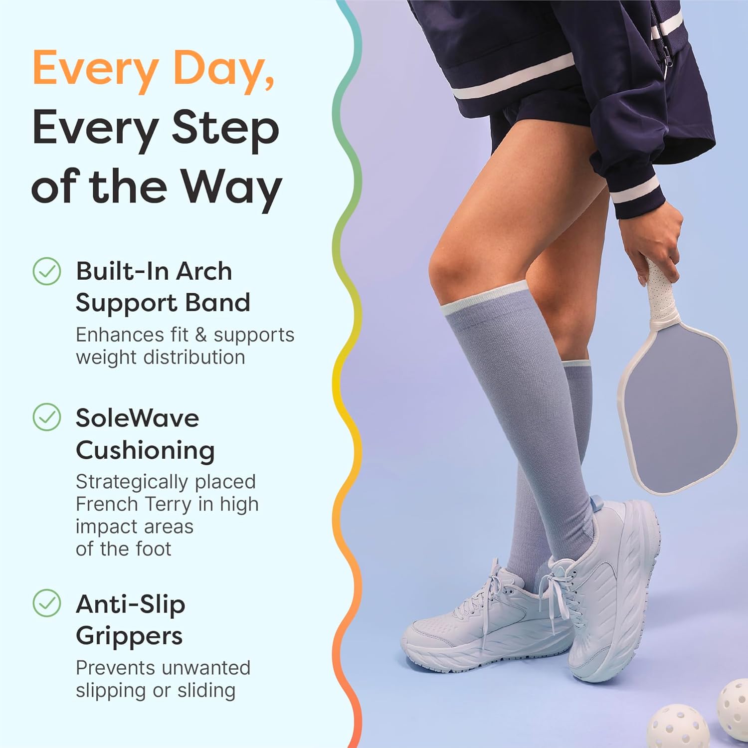 ZenToes Compression Socks for Women & Men, Gradual 15-20mmHg Compression Socks Men With With Anti Slip Grippers - Image 5