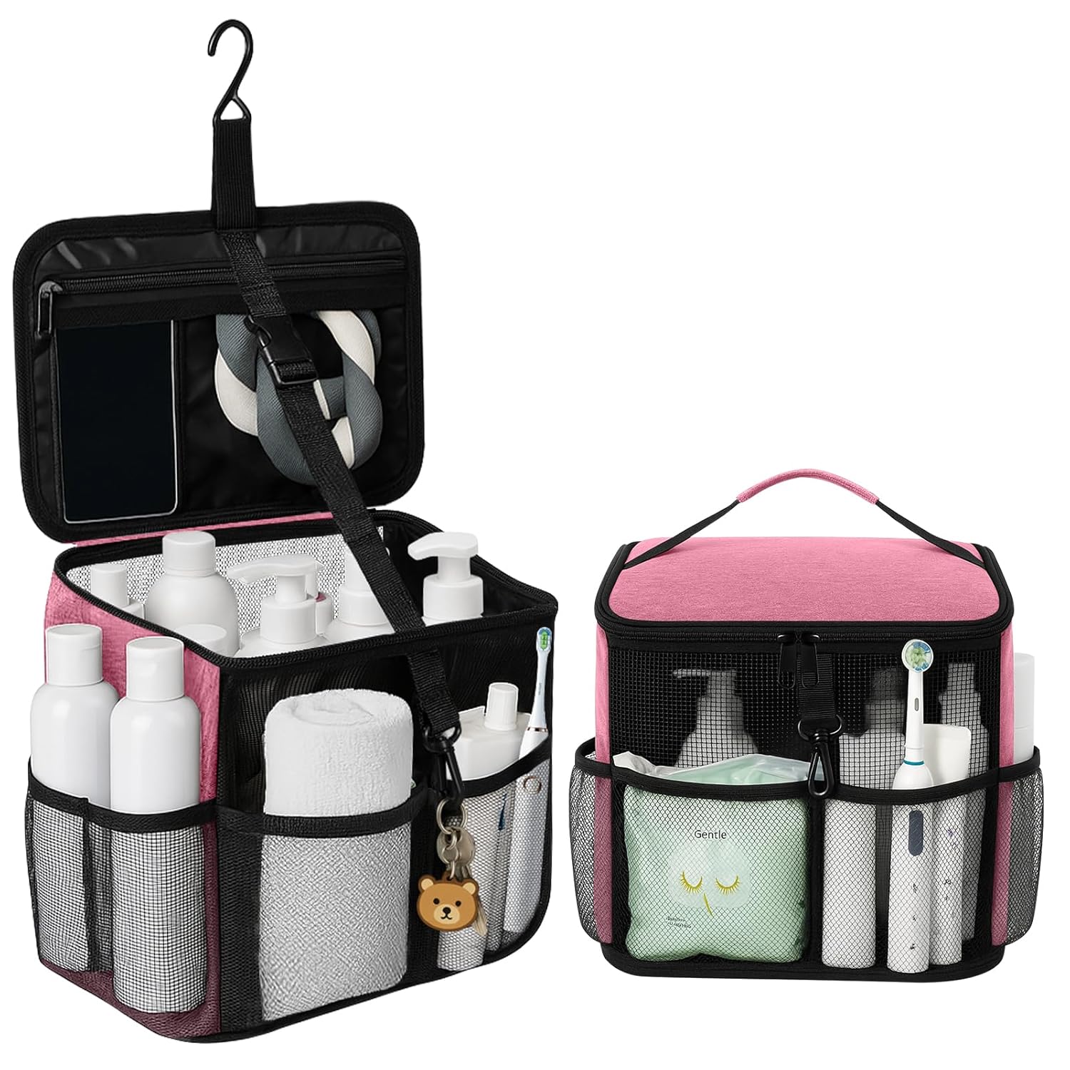 Lemoobolsa Mesh Shower Caddy Portable Beach Bag College Dorm Room Essentials Tote Bag For Bathroom Gym Travel Camping