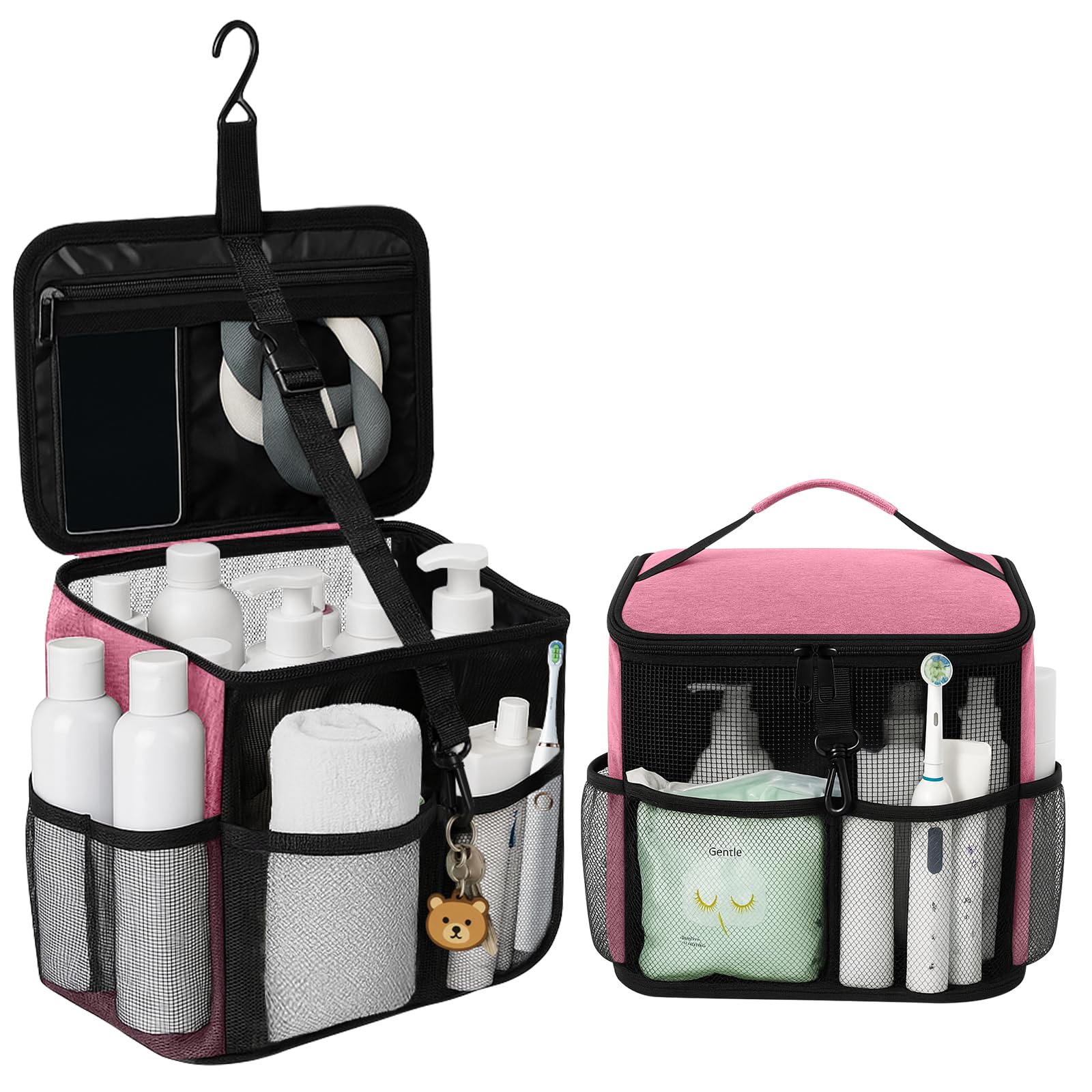 Lemoobolsa Mesh Shower Caddy Portable Beach Bag College Dorm Room Essentials Tote Bag For Bathroom Gym Travel Camping