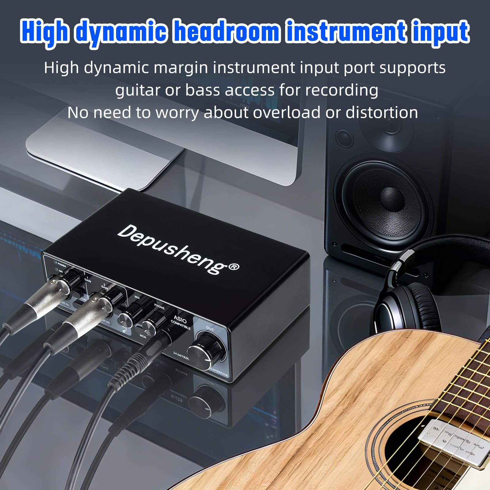 Depusheng USB Audio Interface with ASIO Drivers | Grabación de Audio, Uso en Estudio