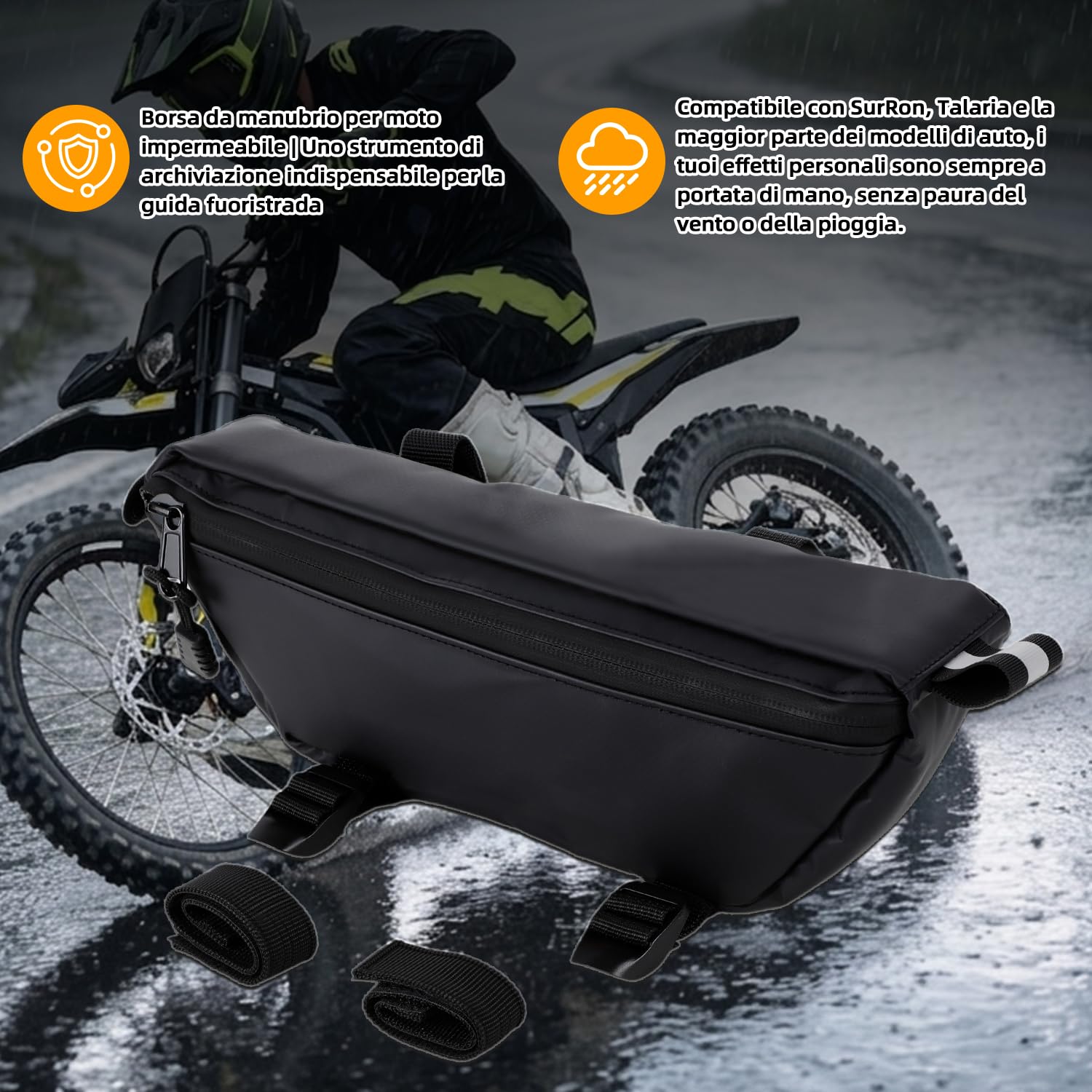 Borsa da manubrio per moto impermeabile 22 mm/28 mm Surron X Talaria Sting X3 MX3 MX4 MX5