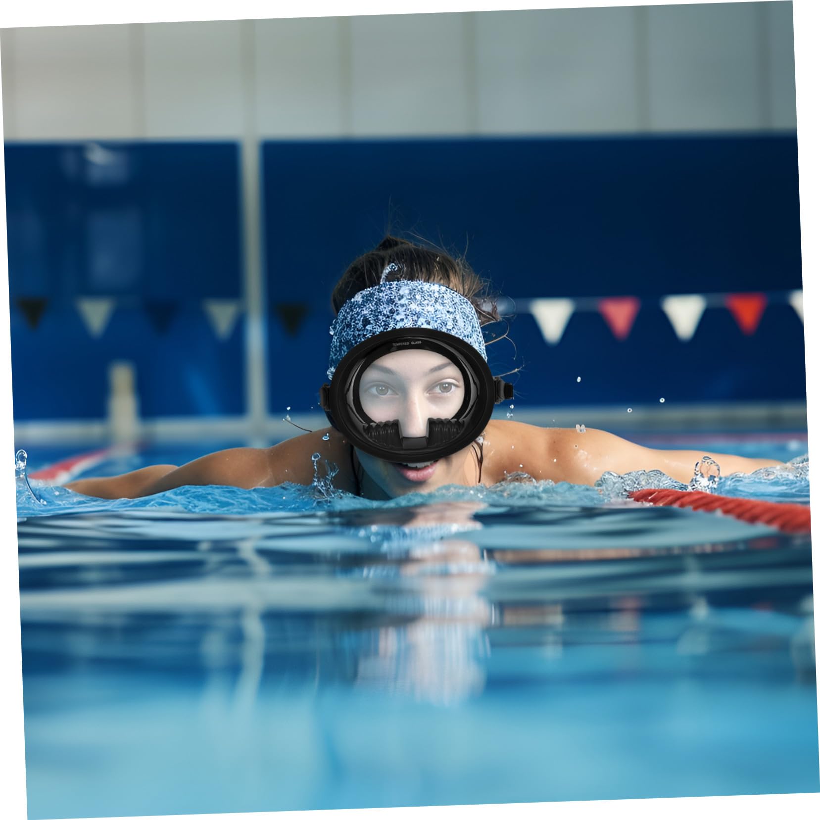 TOYANDONA Occhiali da Immersione con Visuale, Antiappannamento, in Silicone e Vetro Temperato, per Nuoto e Snorkeling, Design Confortevole e Resistente