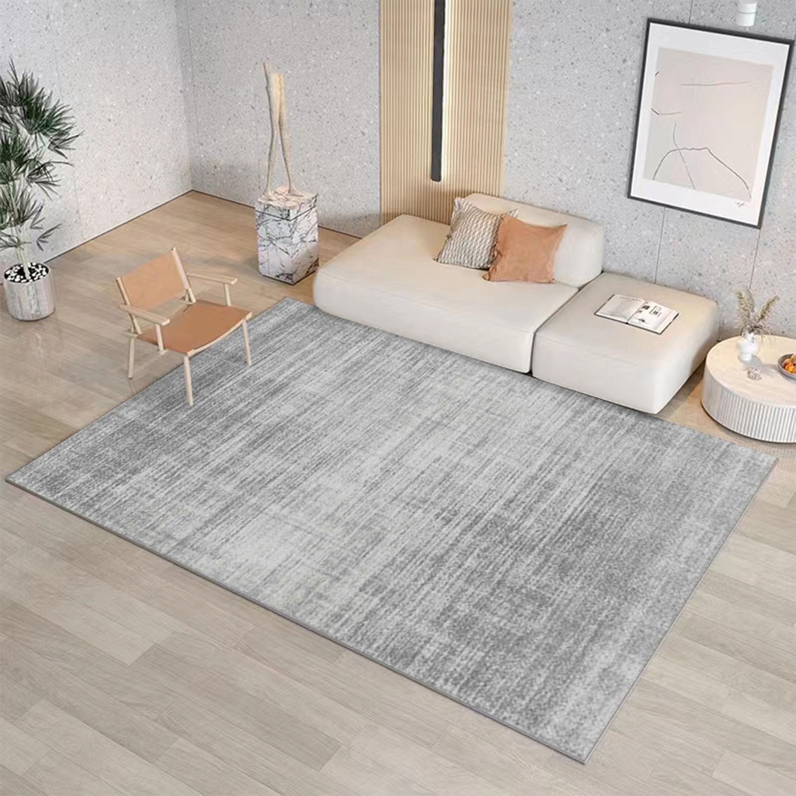 Alfombra de pelo corto suave y alfombras lavables de 160x230cm con reverso antideslizante