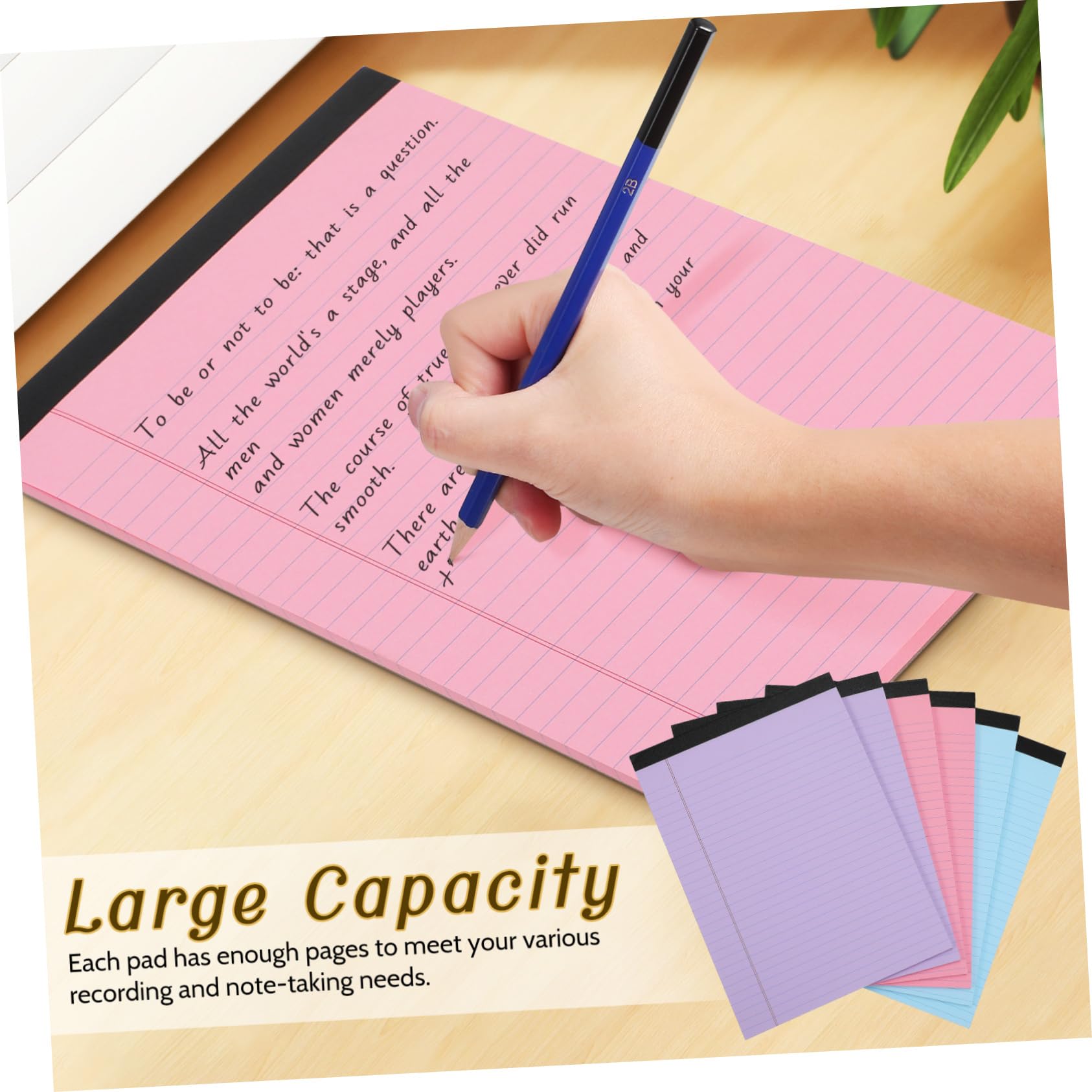 NUOBESTY Blocchi Note 6 Pezzi Carta Design Elegante e Pagine Ampie per Ufficio e Lavoro Ridotta Perdita di Inchiostro