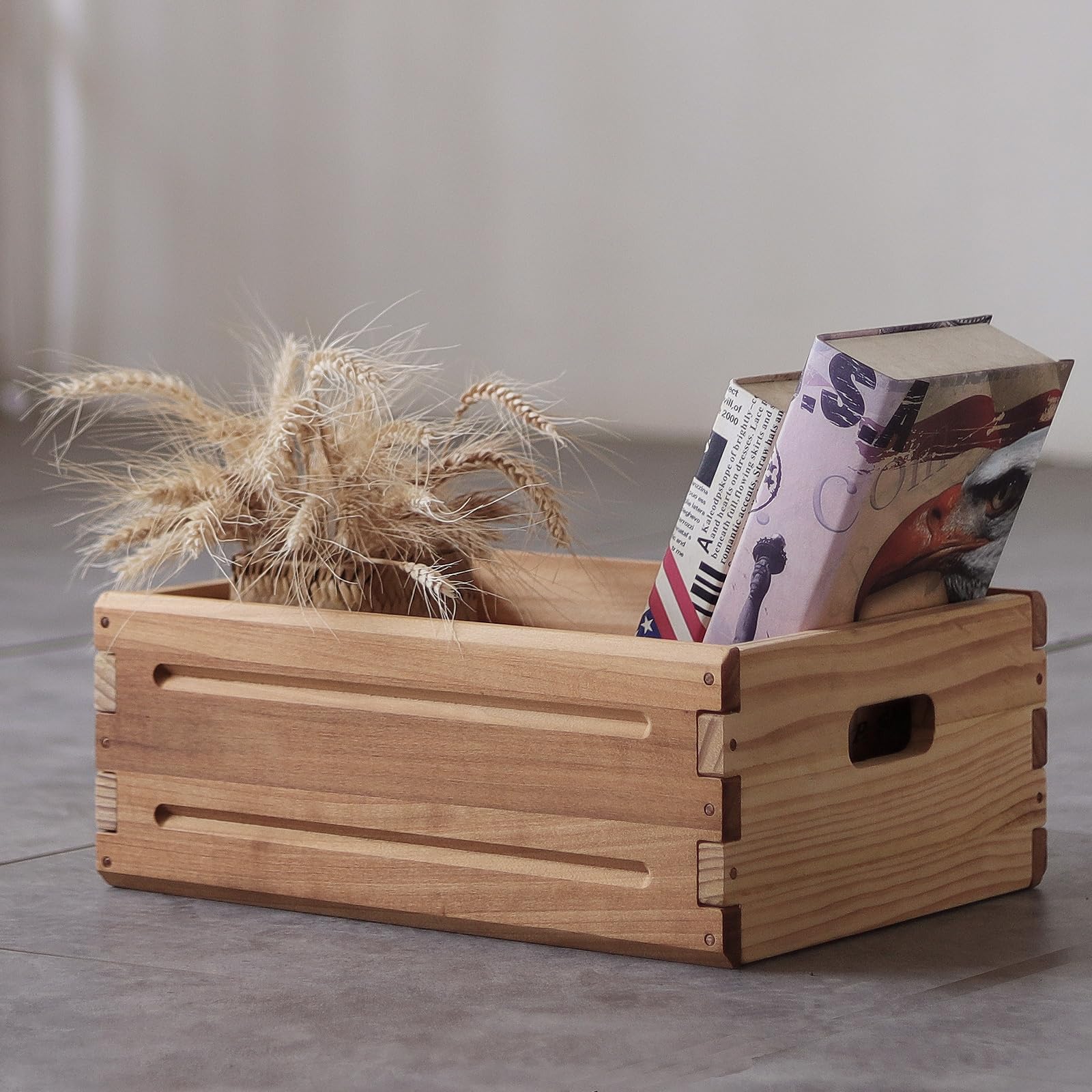 Amazon.com - KLZLQ-XINCHEN 1 Pack Wooden Storage Bin of 16