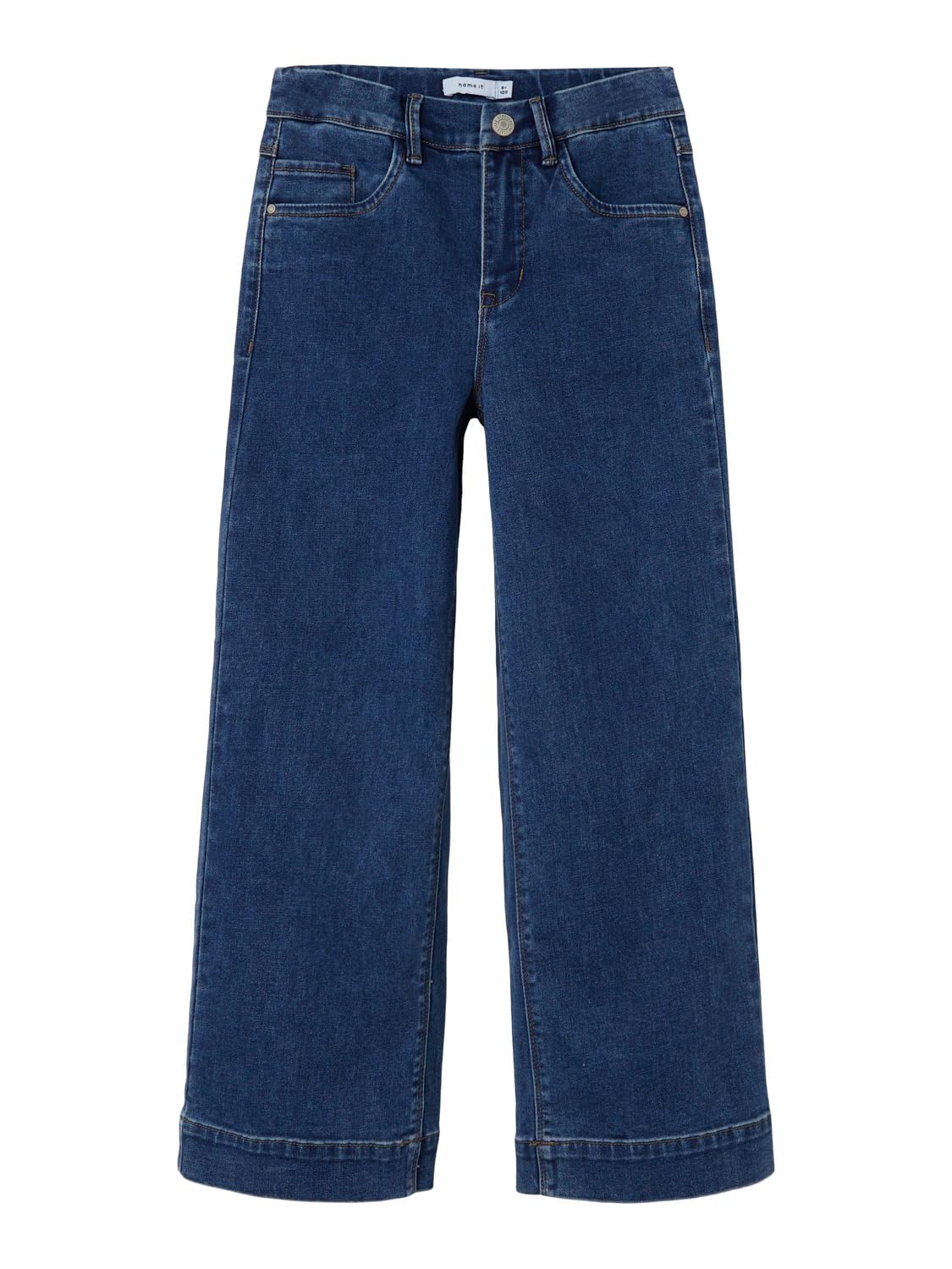Name IT Nkfrose Hw Wide Jeans 1356-on Noos Fille Pantalon en Jean
