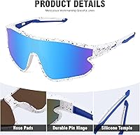 Vista 5 de MARIDA Kids Sunglasses Youth Baseball Sun Glasses, UV400 Protection Sports Cycling Glasses for Youth Boys Girls 10-16