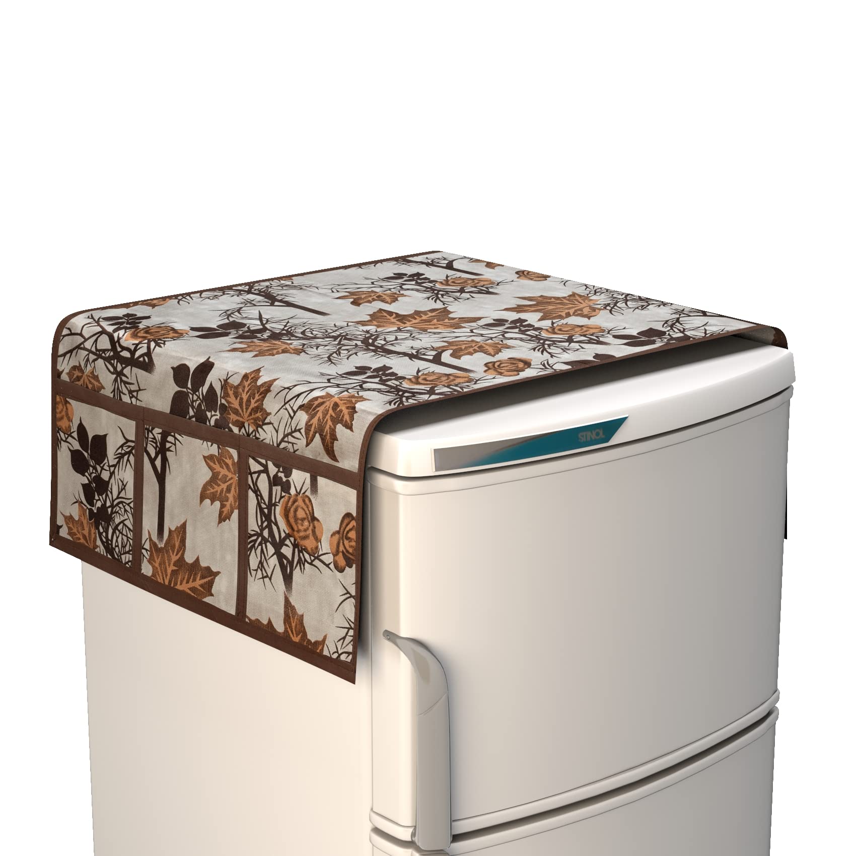Woah Hand Block Printed Floral Design Cotton Fridge Top Cover Refrigerator Top Cover with Spacious Deep Utility Pocket Appliance Cover ( 21 X 39 Inch ) (Brown Tree) (B0BCZNGS8W) Amazon Price History, Amazon Price Tracker