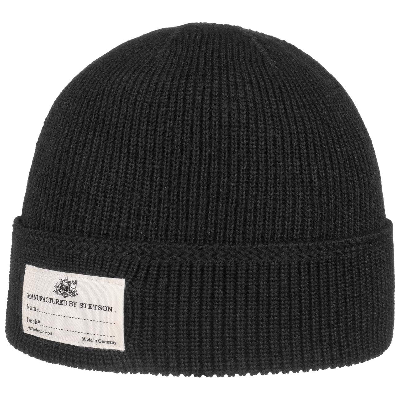 Stetson Onalska męska czapka kopertowa, czapka z wełny merynosów, czapka wełniana, wyprodukowana we Włoszech, czapka męska w jednym rozmiarze, 55-61 cm, czapka zimowa, jesień/zima, czapka z dzianiny