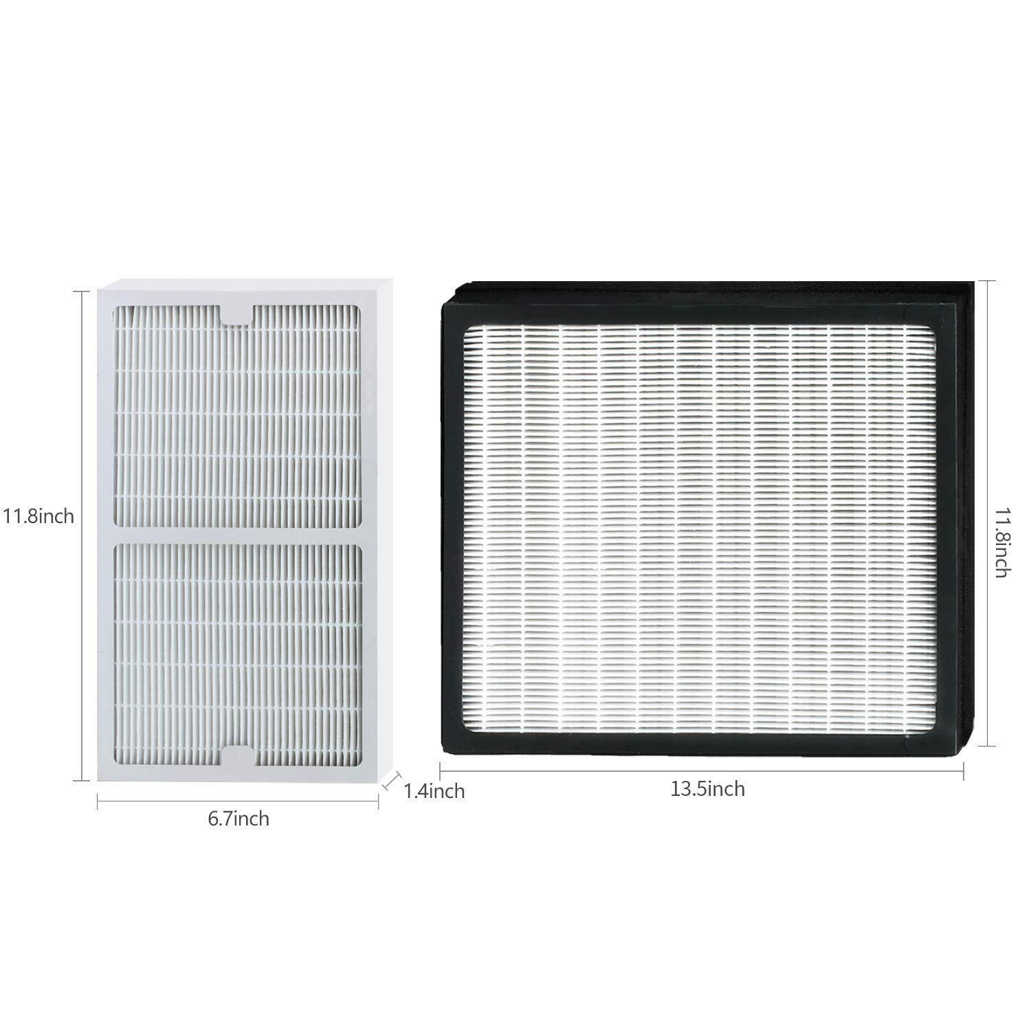 Replacement idylis Hepa Filters C and D (with Carbon Filters), Compatible with idylis air Purifier Models Idylis IAP-10-280 - Image 3