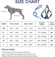 Vista 6 de AMTOR Arnés para perro, juego de arnés y correa para perro, ajustable y reflectante suave para perros pequeños, medianos y grandes