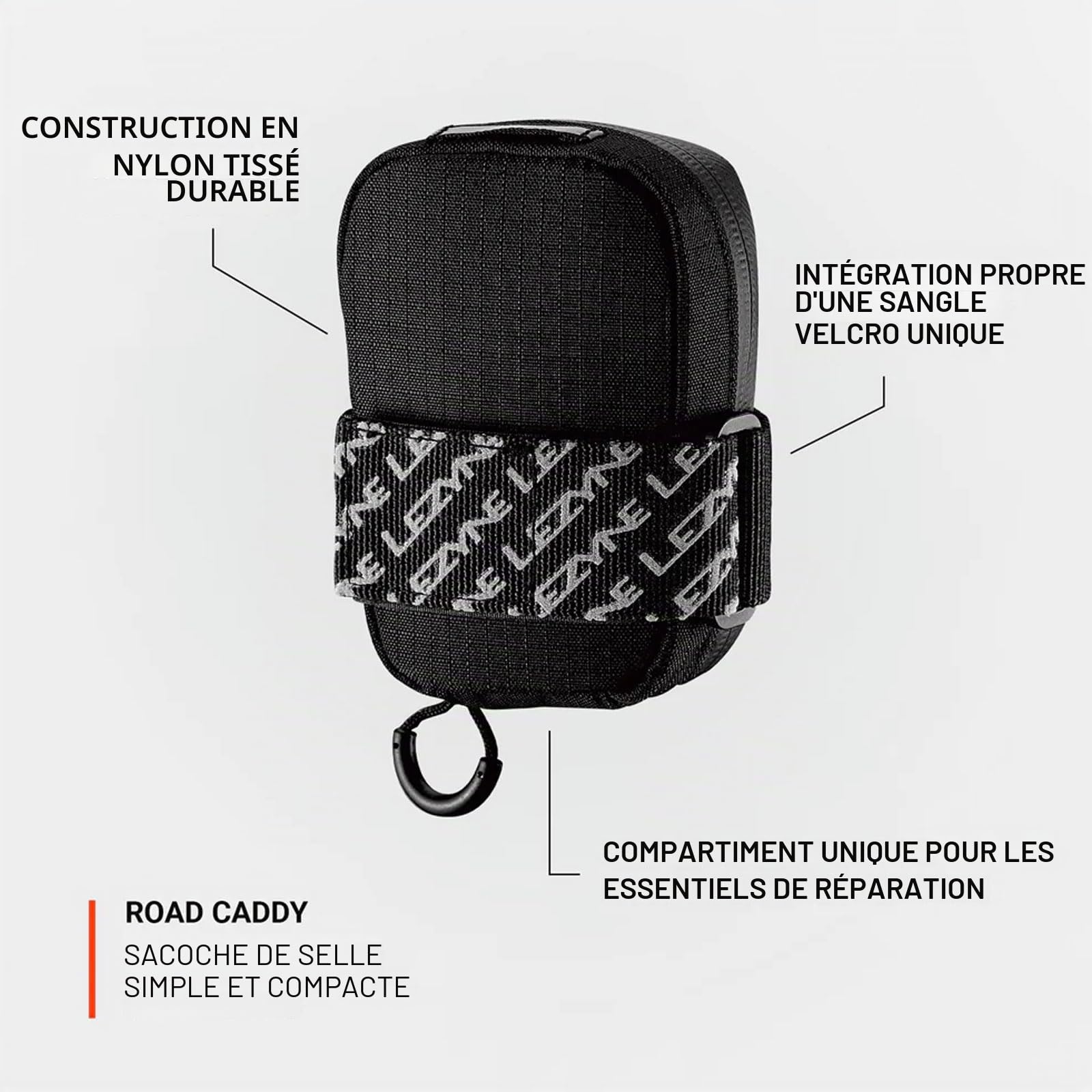 LEZYNE Caddy Soft Goods Unisexe, Noir, 45.5 x 34.0 x 26.5 cm, 0.35 Liter