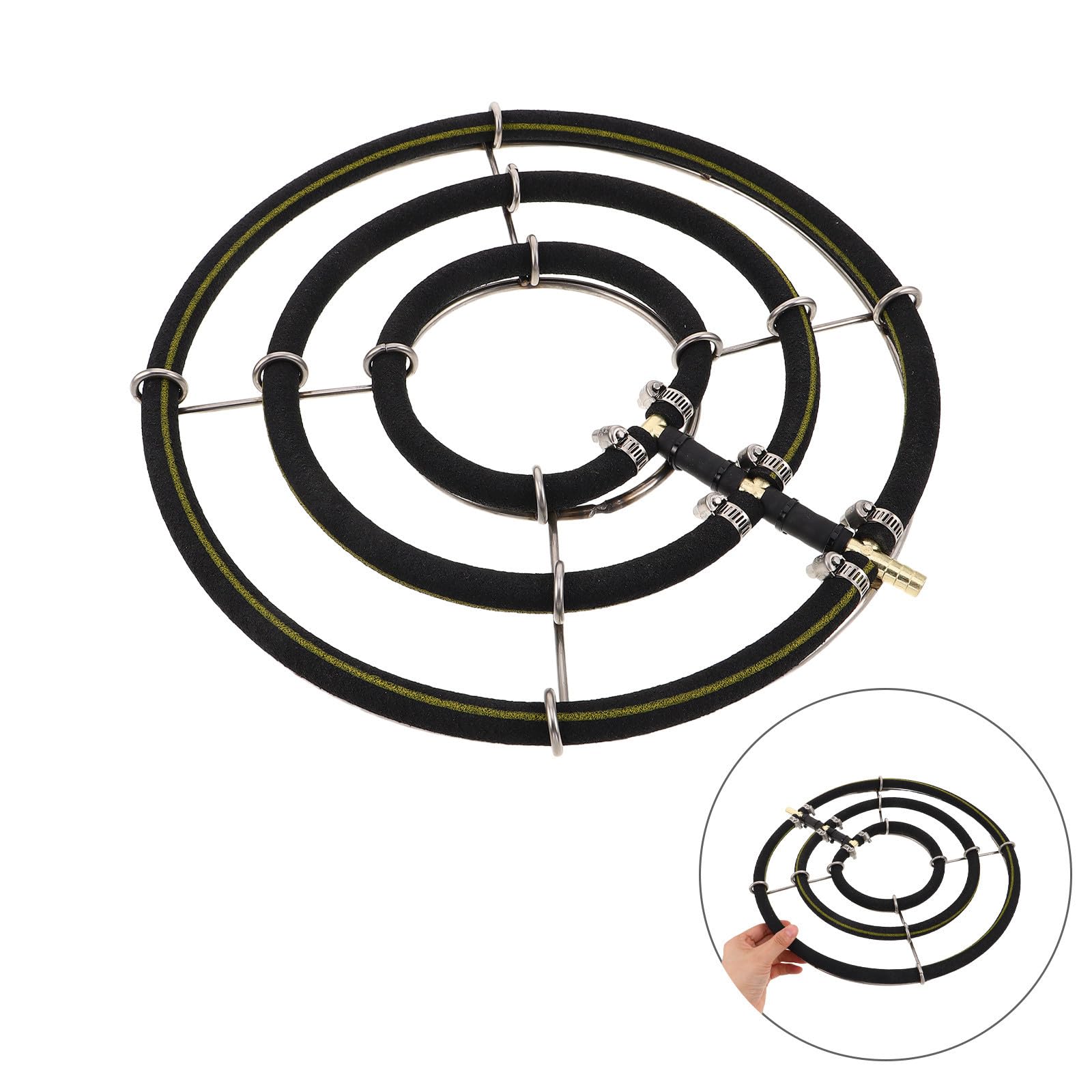 UKCOCO Difusor de Oxígeno para Acuario y Estanque de Peces, Aireador de Burbujas Finas de Acero Inoxidable, Disco Redondo para Manguera de 8mm, Adecuado para Acuarios Familiares