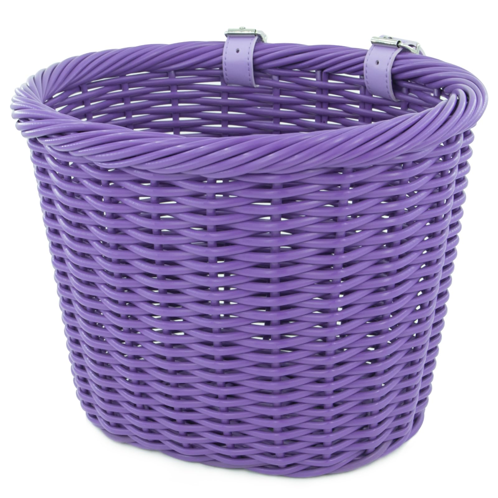 ZUKKA Panier de vélo tissé pour vélos adultes/enfants avec sangles en cuir réglables - Panier de rangement étanche - Multicolore