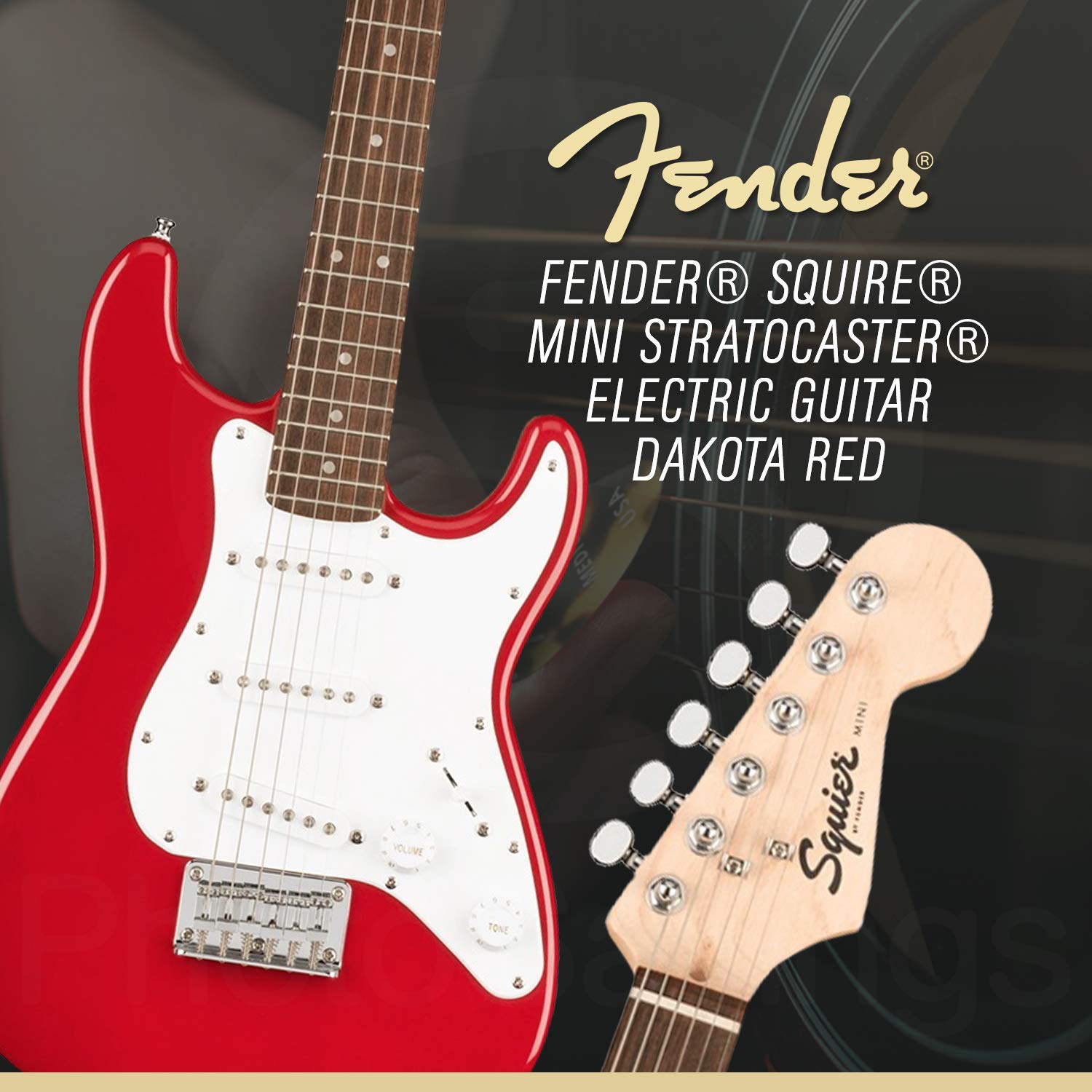 Squier by Fender Mini Stratocaster Electric Guitar, Laurel