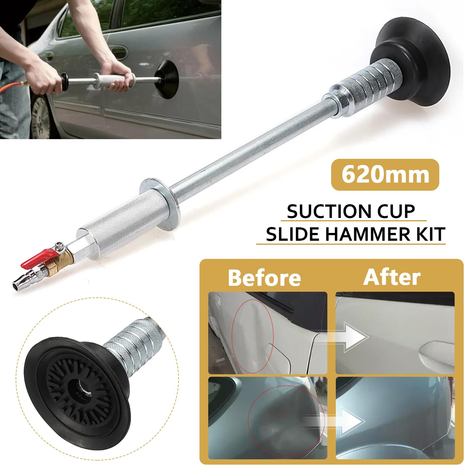 Snapklik.com : Upgraded Car Dent Air Pneumatic Dent Puller Heavy ...