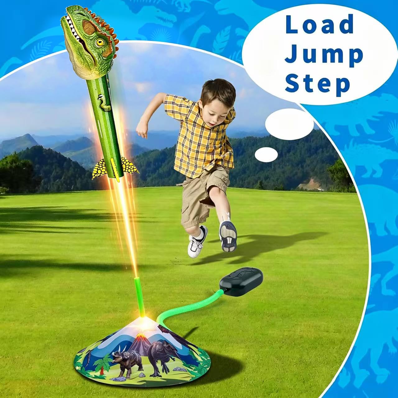 Dinosaur Rocket Launcher - Kids Birthday Toy -2