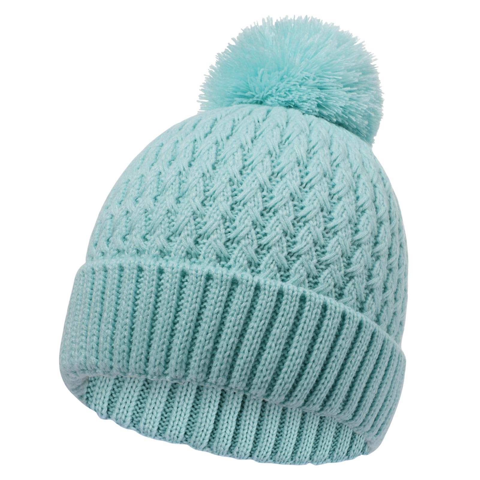 Winter Hat for Kids Children, Girls Beanie with Pom Pom, Girls Accessories Knit Beanies Cap Age 7-12