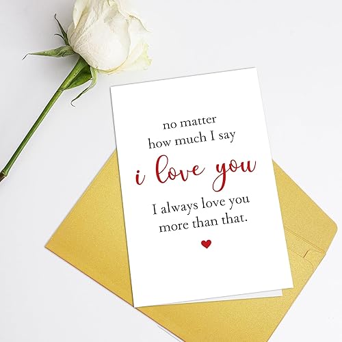 Miniatura 3 de Supoeguk Tarjeta romántica de aniversario, tarjeta del día de San Valentín para novio, novia, tarjeta de amor para él y ella, dulce regalo de San
