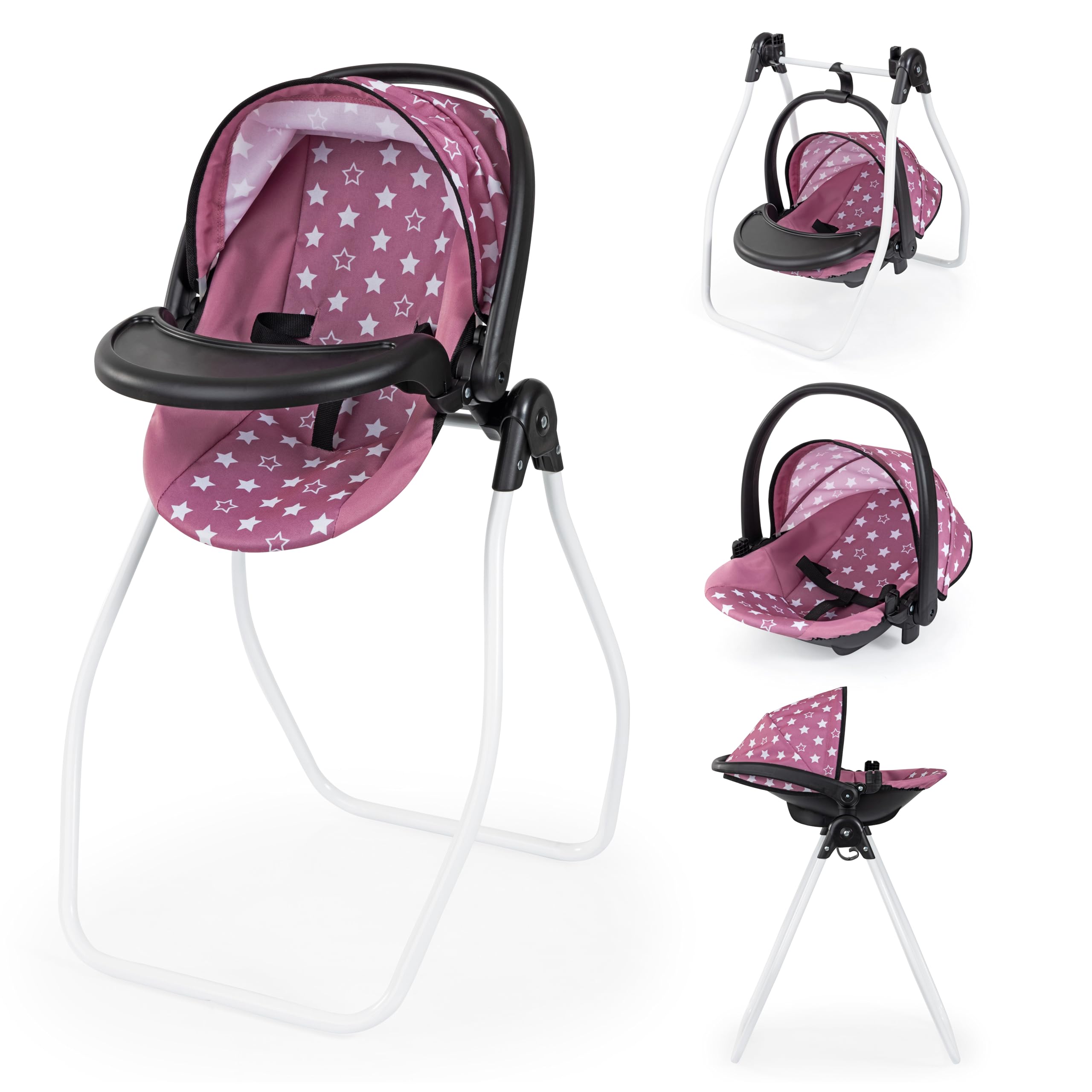 Bayer Design Accessori per bambola Set 4 in 1 seggiolone