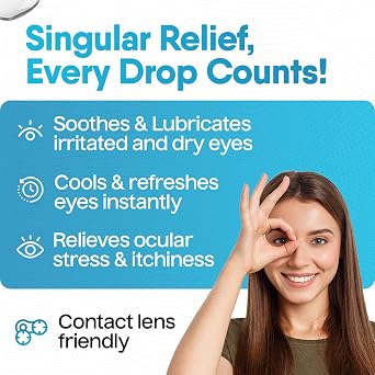 Ocufresh Hypromellose Eye Drops Preservative Free - Treat Itchy Eyes, Refresh, Dry Eyes, Relieve Tired and Sensitivity to Light, 0.5ML Single Dose [Pack of 30] [Energy Class A]